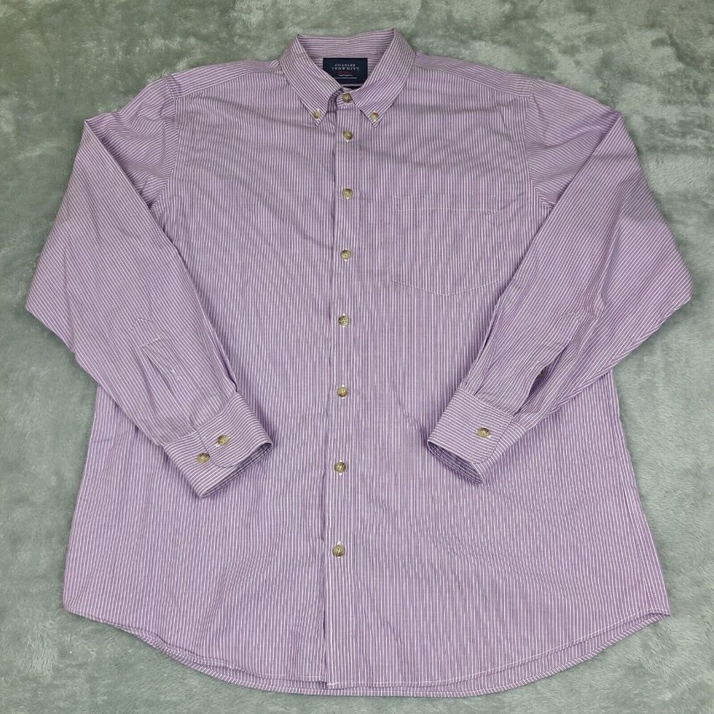 Charles Tyrwhitt Dress Shirt‎ Mens L Slim Fit Classic Fit Button Up Long Sleeve
